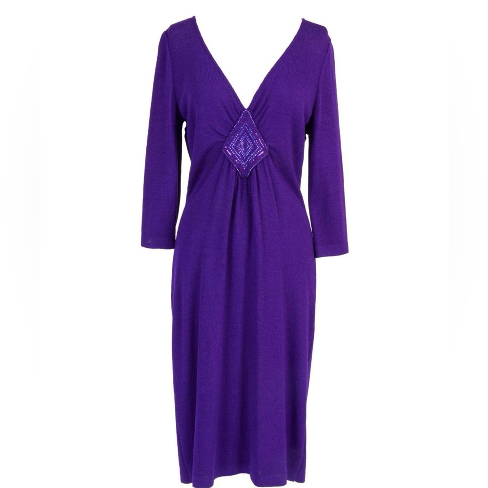 💜NWOT ST. JOHN PURPLE EVENING DRESS SIZE 10